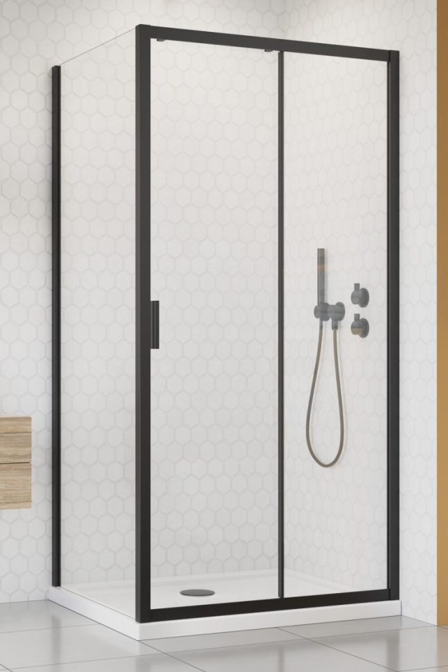 Душевой уголок Radaway Alienta Black DWJ 100 Чёрный матовый