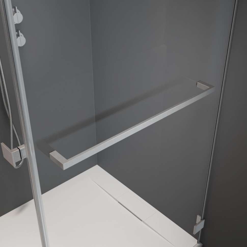 Рейлинговый полотенцедержатель Radaway 520 мм. Брашированный Никель